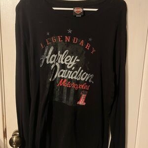 Harley-Davidson Black Tee with Red Logo
